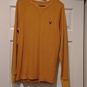 American Eagle long sleeved waffle shirt